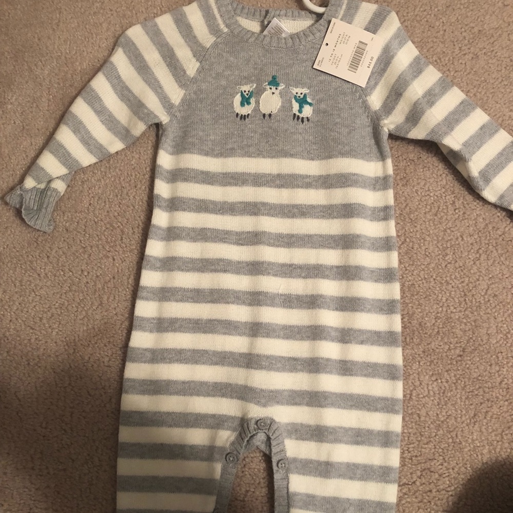 Striped Janie and Jack one piece brand new